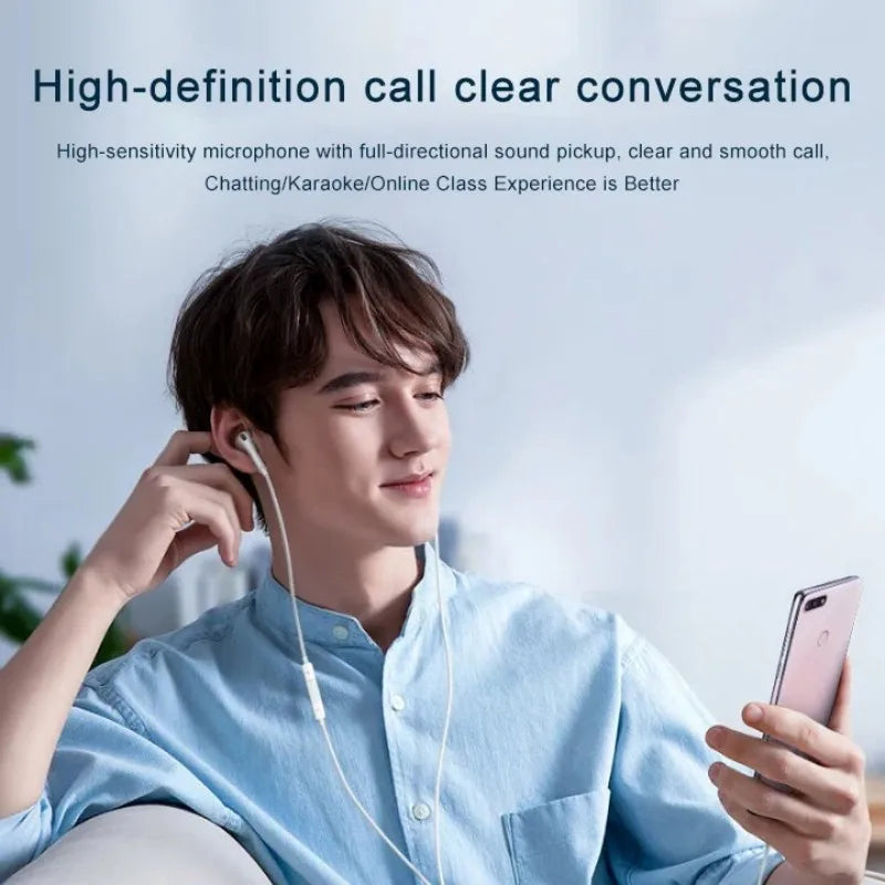 Headphones For Xiaomi 14 13 12 11 in-ear Earphones Redmi Note 10 9 8 7 Type C 3.5mm Wired Headset Phone Accessories