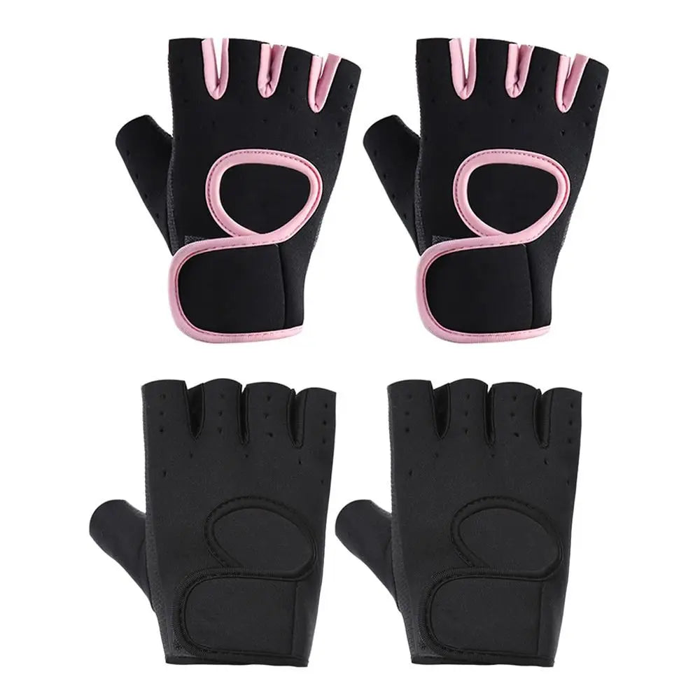 Women Men Fitness Gym Gloves Weightlifting Gloves Half Finger Breathable Non-slip Gel Pad Bodybuilding Training Dumbbells Gloves