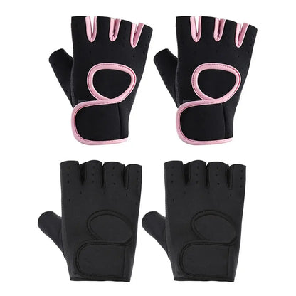 Women Men Fitness Gym Gloves Weightlifting Gloves Half Finger Breathable Non-slip Gel Pad Bodybuilding Training Dumbbells Gloves