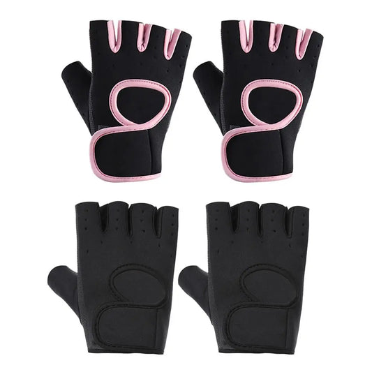 Women Men Fitness Gym Gloves Weightlifting Gloves Half Finger Breathable Non-slip Gel Pad Bodybuilding Training Dumbbells Gloves