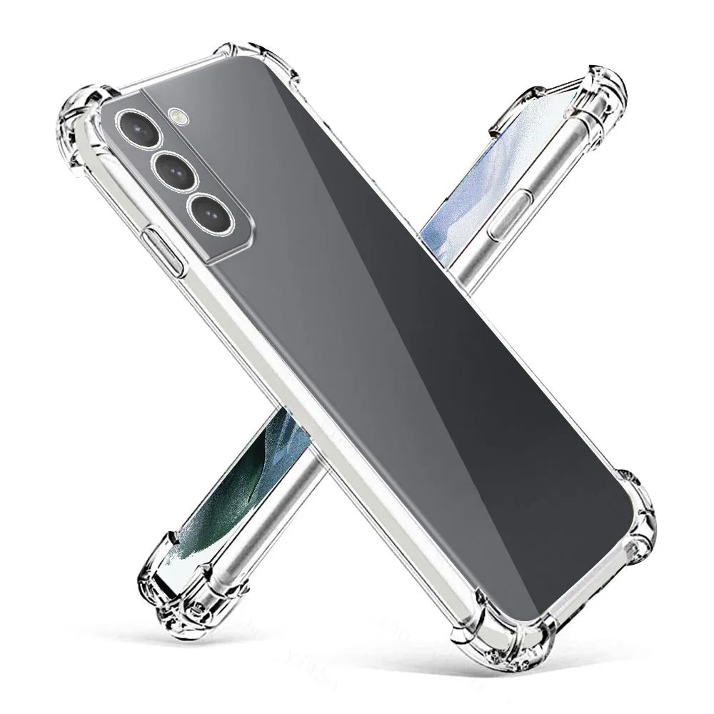 Shockproof Silicone Soft Case For Samsung Galaxy S24 S23 FE S22 Ultra S21 S20 FE Note 20 Ultra S10 S9 S8 10 Plus 9 8 Back Cover
