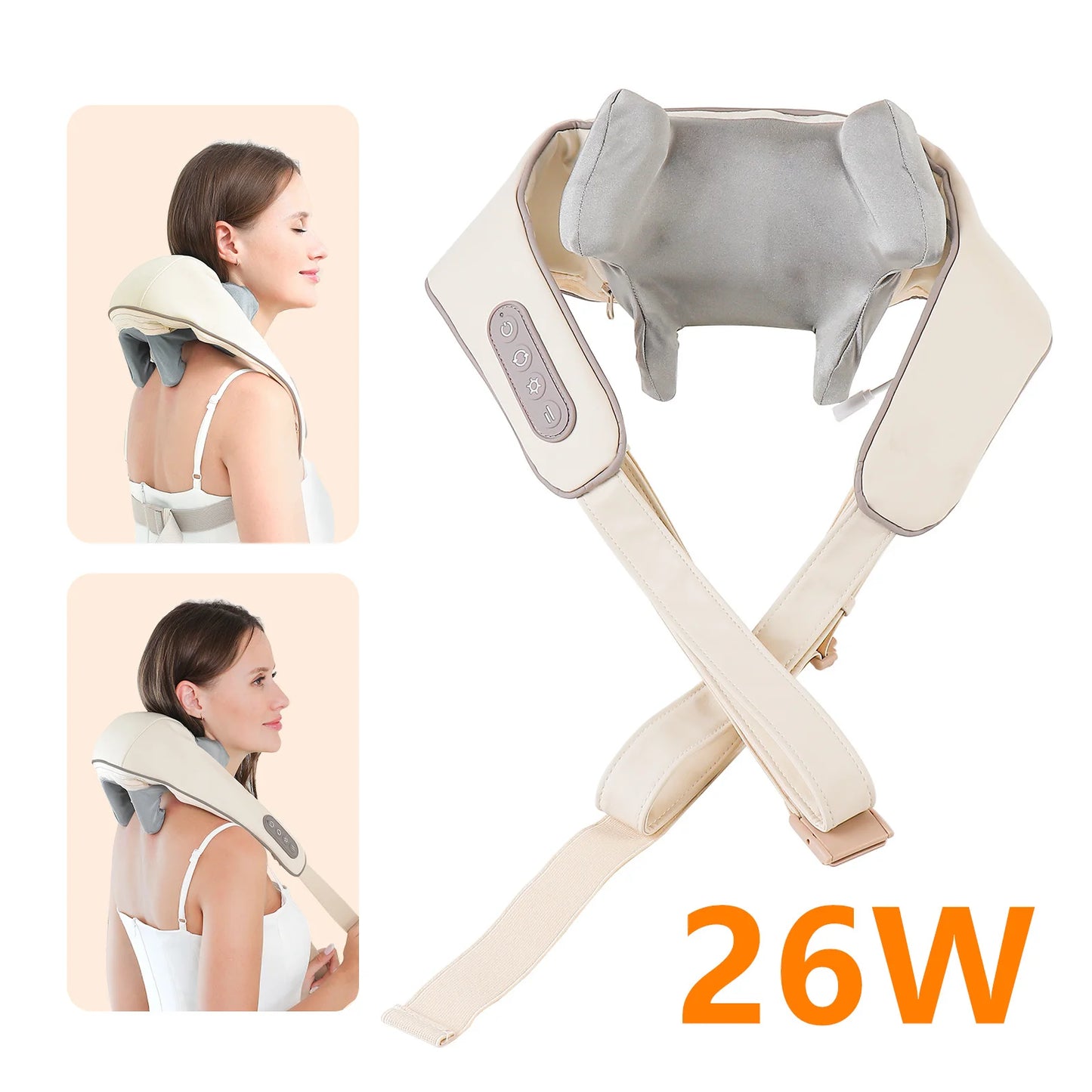 26W Wireless Neck & Shoulder Kneading Massager Shawl