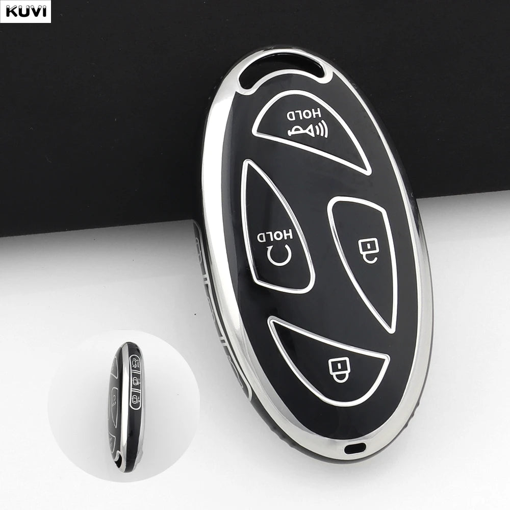 For Hyundai IONIQ 6 New Grand Prix GN7 Kona 5 7 Buttons Fashion TPU Car Remote Key Case Cover Protected Keychain Fob Accessories