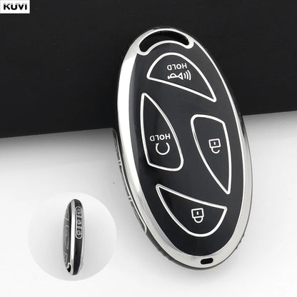 For Hyundai IONIQ 6 New Grand Prix GN7 Kona 5 7 Buttons Fashion TPU Car Remote Key Case Cover Protected Keychain Fob Accessories
