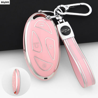 For Hyundai IONIQ 6 New Grand Prix GN7 Kona 5 7 Buttons Fashion TPU Car Remote Key Case Cover Protected Keychain Fob Accessories