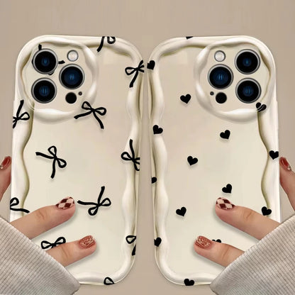 Bowknot Heart iPhone Case – Shockproof Silicone Cover