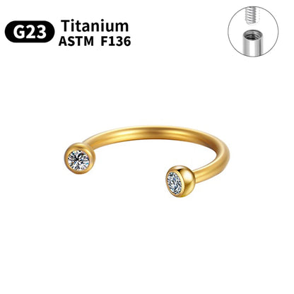 G23 Titanium Piercings Labret Stud Kit – 1/5/10pcs Lip, Nose, Eyebrow, and Cartilage Body Jewelry