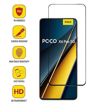 mica Poco F8 Ultra F7 X7 X6 F6 Pro 5G Screen Protector Glass Little X6 X5 F5 Pro Pelicula de Vidro Temperado For Xiaomi Poco F7 Ultra Tempered Glass Poco X7 ProPoco X7 Pro Cristal PocoX6 Phone Front Glass