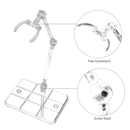Clear Action Figure Stand,Assembly Action Figure Display Holder Base Doll Model Support Stand for HG RG SD SHF Gundam 1/144 Toy