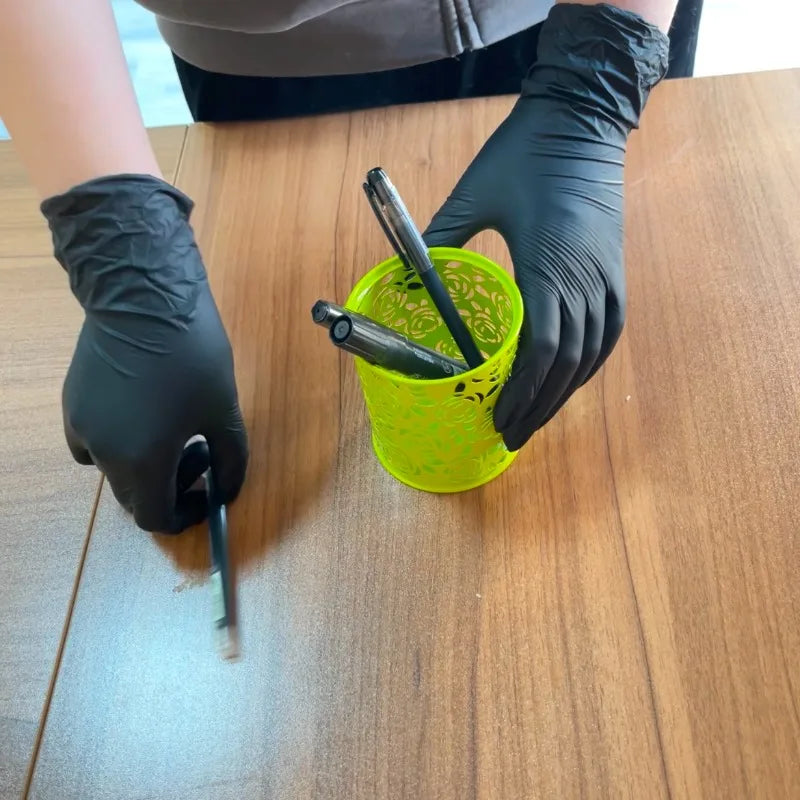 30/60/100PCS Disposable Black Nitrile Gloves Black Nitrile Gloves Cleaning Hairdressing Pet Tattoo Bathing Dishwashing