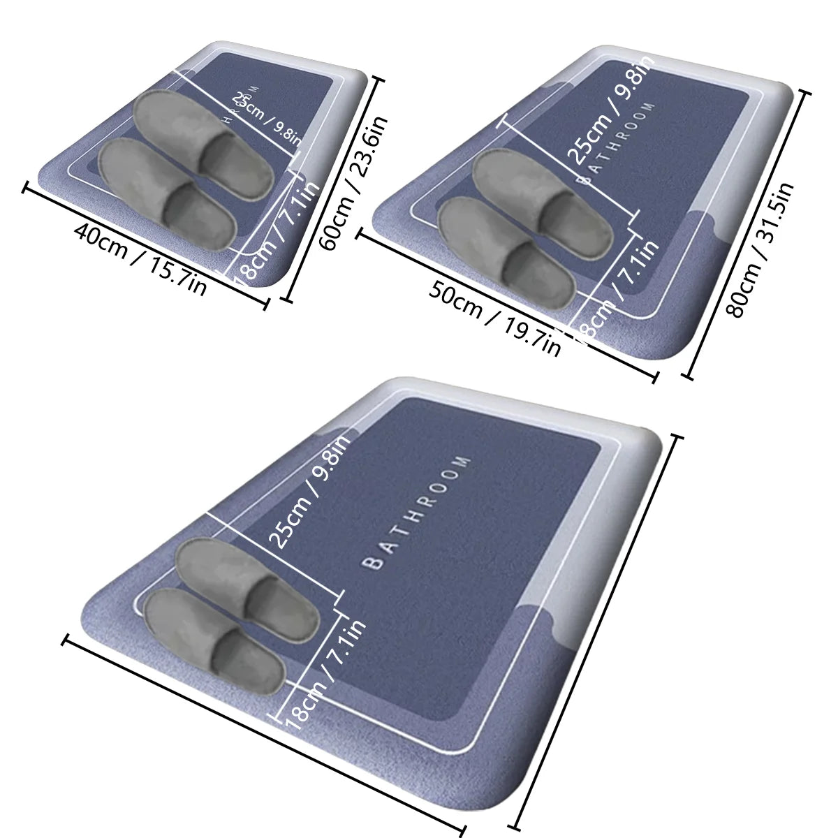 Non-Slip Absorbent Bath Mat — Quick-Dry Bathroom Floor Mat
