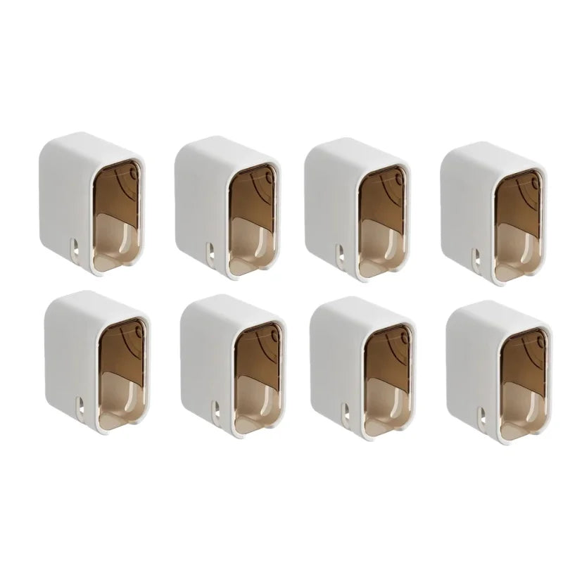 2/3/4PCS Toothbrush Holder Wall-mounted Punch-free Toothbrush Rack Dustproof Bathroom Electric Toothbrush Organizer