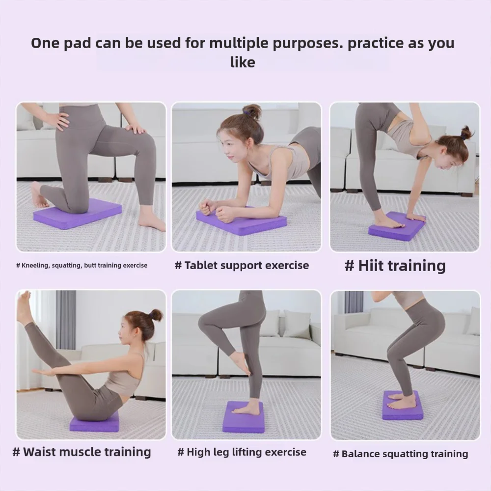 High Density Sports NBR TPE NBR Balance Pad Purple Black High Density Support Balance Pad Yoga Pad Women Men