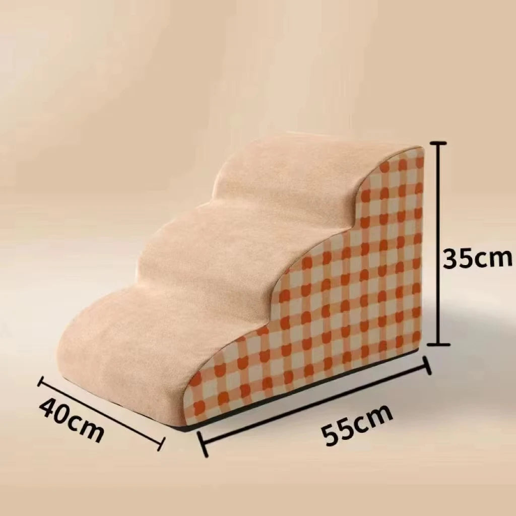 2/3/4 Steps Dog Secure Stairs High Density Foam Ramps Non-Slip Pets Steps for Older Dogs Pets with Joint Pain Sofa Bed Ladder