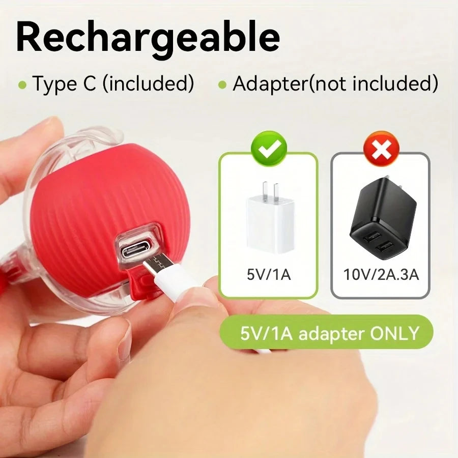 iLMH 1/2 PCS Cat Interactive Ball Toy Automatic Rolling Ball Faux Tail Rechargeable Smart Pet Electric Toy Pet Toy Imitate Mouse