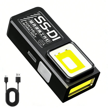 Mini COB LED Flashlight USB C Rechargeable Powerful Work Light  with Clip Magnet Waterproof EDC Camping Walking Pocket Lamp
