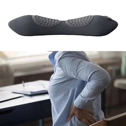 Heated Vibration Lumbar Massage Pillow – Back Pain Relief