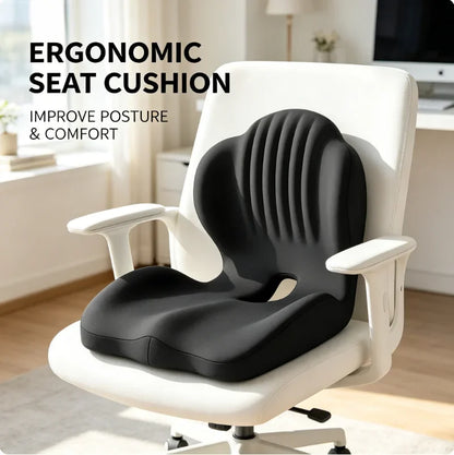 Ergonomic Coccyx Seat Pad Memory Foam Cushion Sciatica Pain Relief Posture Correction Mat for Home Office Car Wheelchair