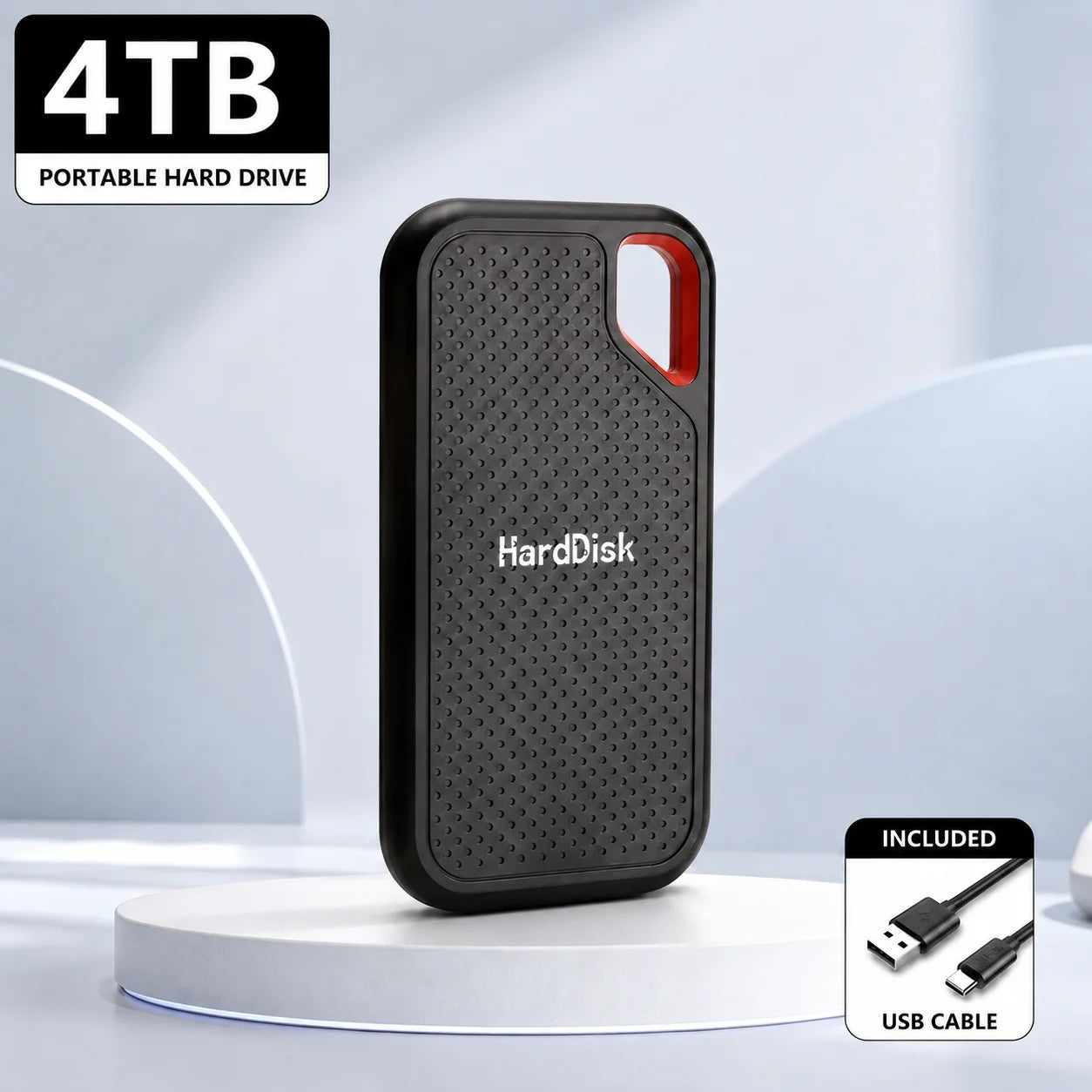 1TB External Hard Drive 2TB Portable SSD USB-C Fast Storage Disk for Laptop Mac PC Phone Photo File Backup