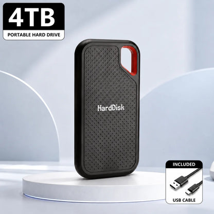 1TB External Hard Drive 2TB Portable SSD USB-C Fast Storage Disk for Laptop Mac PC Phone Photo File Backup