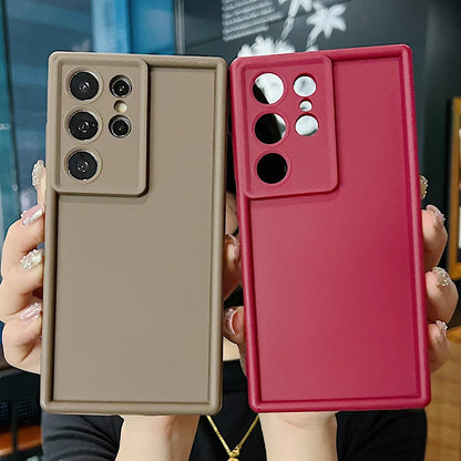 Soft TPU Case For Samsung Galaxy A56 A55 A54 A53 A35 A15 A16 A25 5G S24 S26 S25 Ultra S23 FE Candy Color Silicone Phone Cover