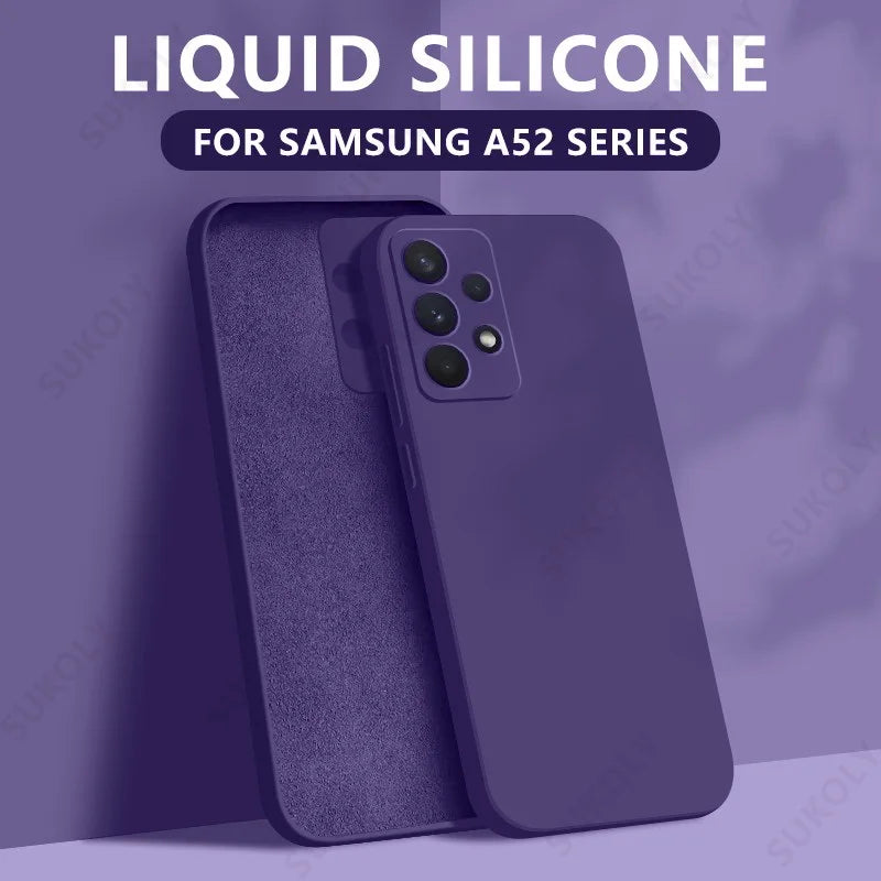 Liquid Silicone Case For Samsung Galaxy S24 S25 FE S26 S23 S22 Ultra Plus S25 Edge A57 A37 A56 A17 A16 A36 A54 A55 5G Soft Cover