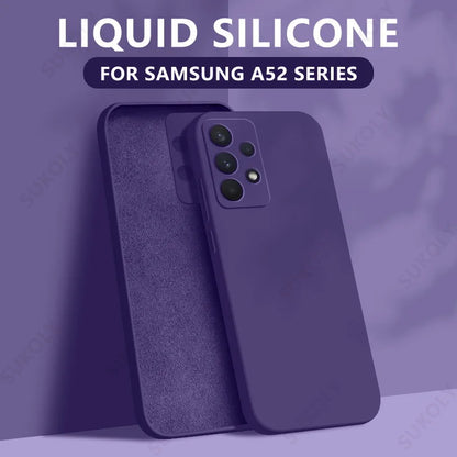 Liquid Silicone Case For Samsung Galaxy S24 S25 FE S26 S23 S22 Ultra Plus S25 Edge A57 A37 A56 A17 A16 A36 A54 A55 5G Soft Cover