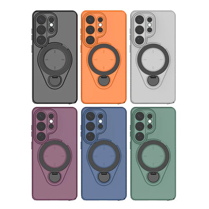 360° Rotating Magnetic Stand Phone Case For Samsung Galaxy S26 S26Plus S26Ultra Wireless Charging Shockproof Protective Cover