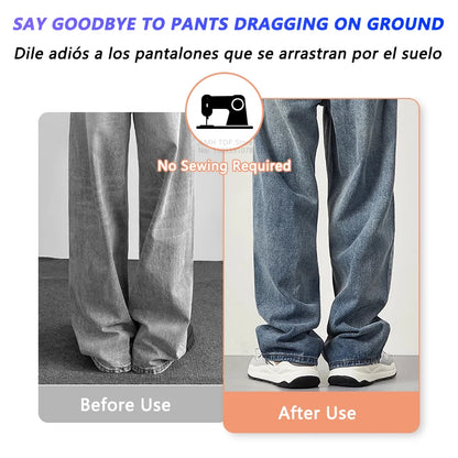 iLMH Invisible Leg Shortening Clip, Non-Slip Pants Edge Clip, Quick Fix Hem Clip, Hidden Pants Adjuster, Sewing Accessories
