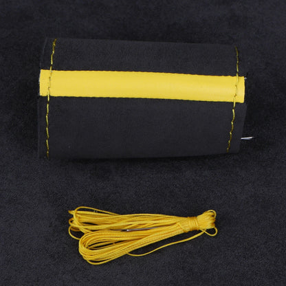 Universal Suede Car Steering Wheel Cover DIY Hand Sewing Soft Leather Braiding Cover For Auto Steering Wheel