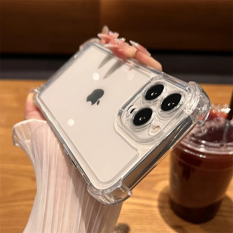 Clear Shockproof iPhone Case — Transparent Bumper Cover