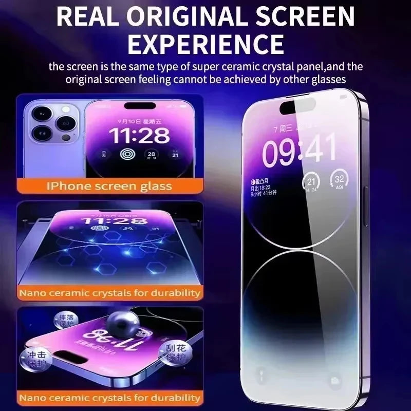 1-5Pcs Dust Free Full Cover HD Tempered Glass for IPhone 17 Pro Max Air 16 15 14 Plus 13 12 11 XR X XS Max Mini Screen Protector