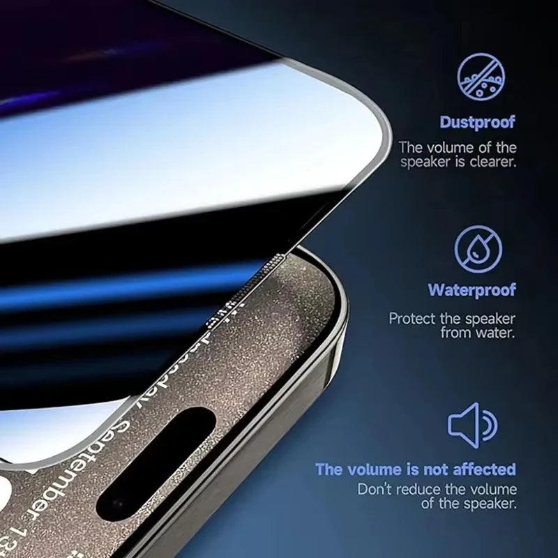 Dust Free Installation Privacy Screen Protector For iPhone 17 Pro Max 16 11 14 13 12 15 16E Air Mini SE 7 8 XR XS Anti-spy Glass
