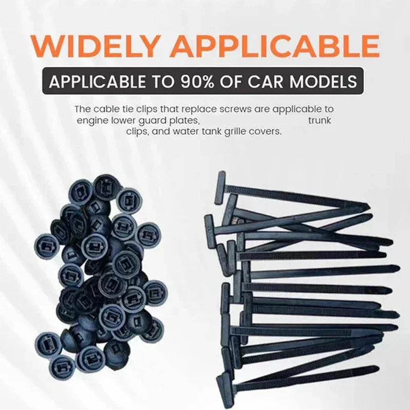 100/50/20pcs Zip Nylon Tie Wrap Cable Fixed Fastener Clips Car Hose Fastening Zip Strap Self-Locking Reusable Nylon Cable Ties