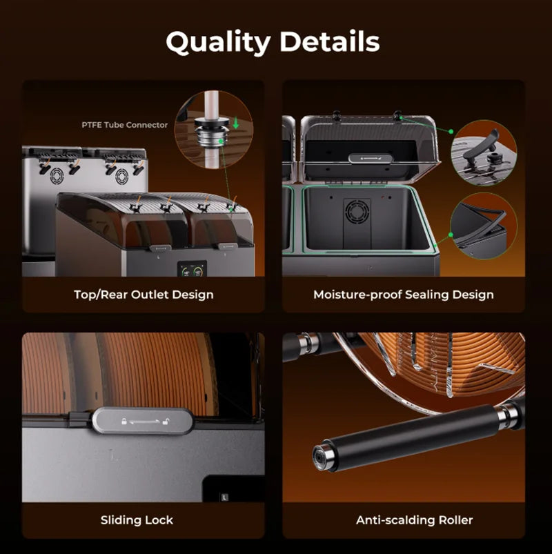 Creality Filament Dryer 4 Spools Space Pi X4 Filament Storage Box 85℃ Max Temperature Dual Independent Heating Chambers