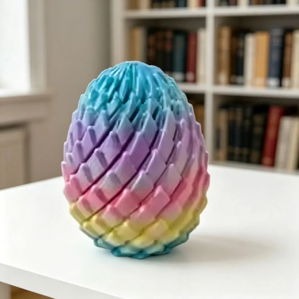 3D Printing Dragon Egg Stress Relief Model, Deformable Twist Egg, Creative Stress-Relief Gadget Desk Ornament
