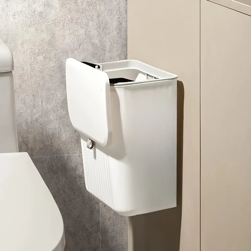 Wall-Mounted Trash Bin — Space-Saving Kitchen Waste Bin