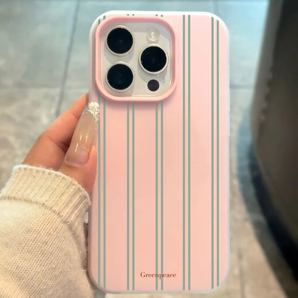 Candy Stripe iPhone Case — Colorful Shockproof Cover
