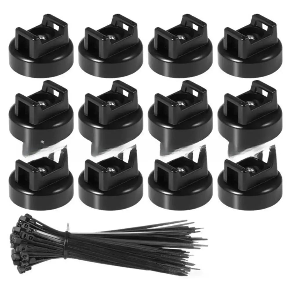 12/15/20/28Pcs Car Wiring Strip Magnetic Zip Tie Cable Organizer Strong Plastic Magnetic Cable Holder For Cable Management