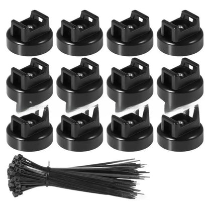 12/15/20/28Pcs Car Wiring Strip Magnetic Zip Tie Cable Organizer Strong Plastic Magnetic Cable Holder For Cable Management