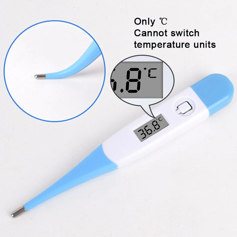 Thermometer for Adults, Soft Head Digital Oral Thermometer for Fever, Basal Thermometer with 15 Seconds Fast Reading