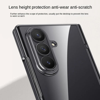 For Samsung Galaxy Z Fold 7 electroplated magnetic case with integrated tempered glass front film anti-fingerprint phone case
