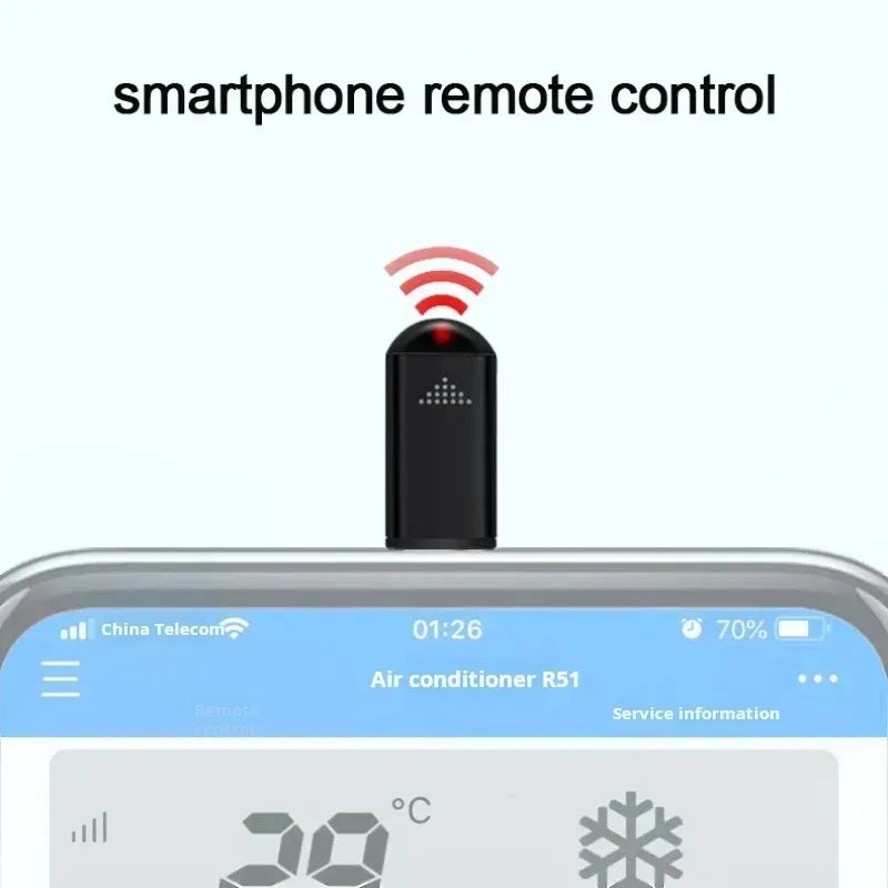 Type C USB Infrared Transmitter Adapter - Universal IR Remote Controller for TV AC Projector Set-Top Box Smart Home APP Control