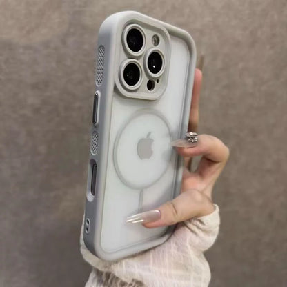 Luxury Matte For Magsafe Transparent Phone Case For iPhone 17 16 15 14 13 12 Pro Max 11 17 Pro 16 Plus Air Magnetic Bumper Cover