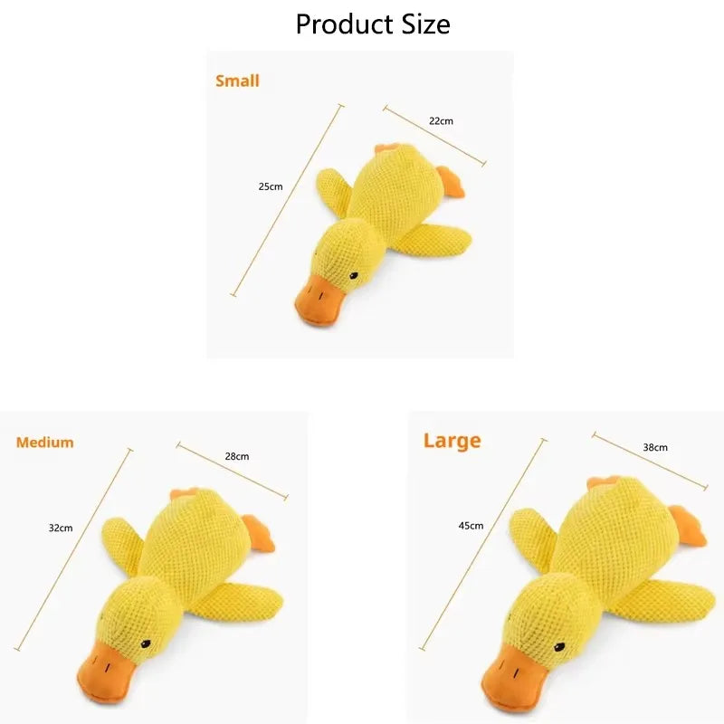 Yellow Duck Squeaky Plush Toy for Dogs