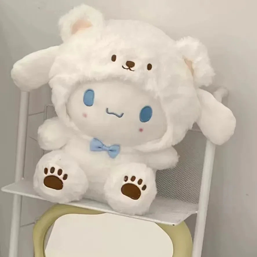 =New Kawaii 25cm Sanrio Plush Toy Jade Dog Kuromi Dressing Doll Doll Plush Toy Stuffed Animal Patung Dolls Birthday Gift