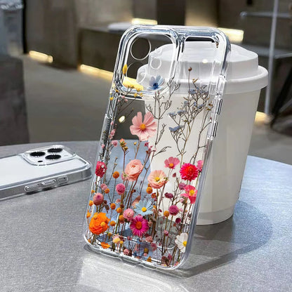 Cute Flower Clear Case For Samsung Galaxy A56 5G A57 A36 S26 S25 Ultra S24 FE S23 Case A37 A55 A54 A26 A07 A17 Shockproof Cover
