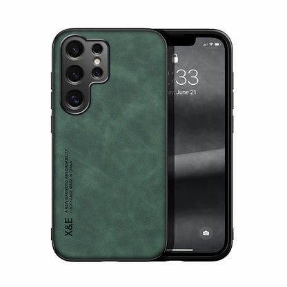Luxury Leather Ultra Thin Phone Case For Samsung Galaxy S26 S25 S24 S23 S22 S21 Ultra Plus Silky Feel Soft Cover For Car Holder