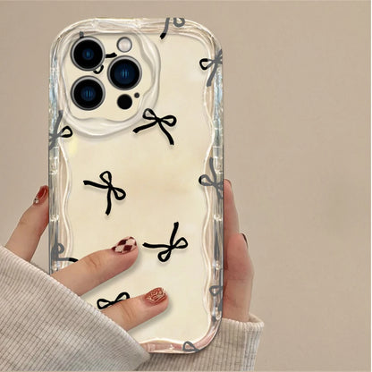 Bowknot Heart iPhone Case – Shockproof Silicone Cover