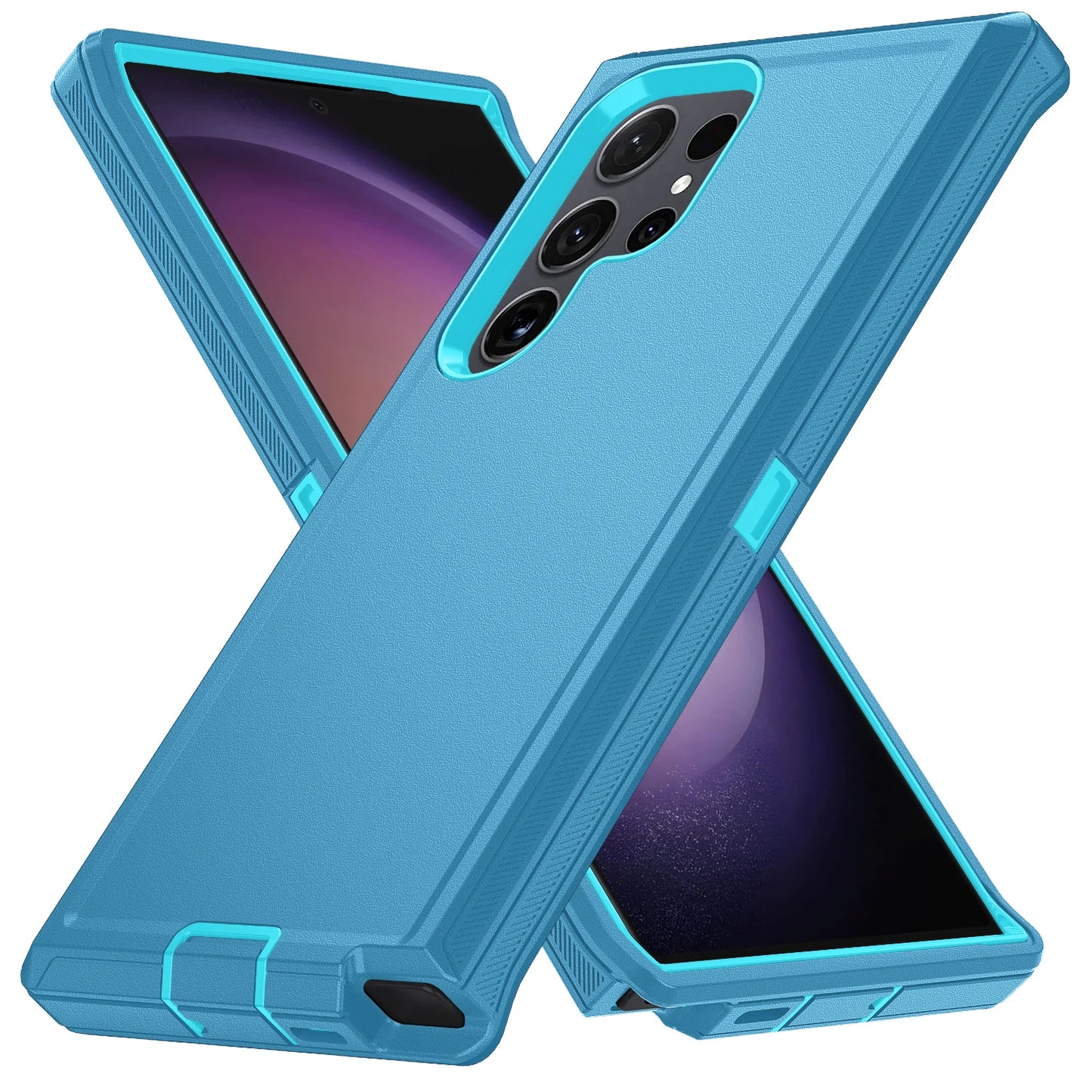 For Samsung Galaxy S25 S24 S23 S22 S21 S20 FE Plus Ultra Note 20 Armor Shockproof Defender Phone Case Hard PC+TPU Back Cover